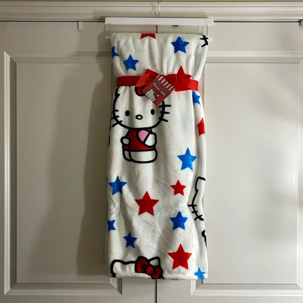 Sanrio Hello Kitty 4th Of July Throw Blanket